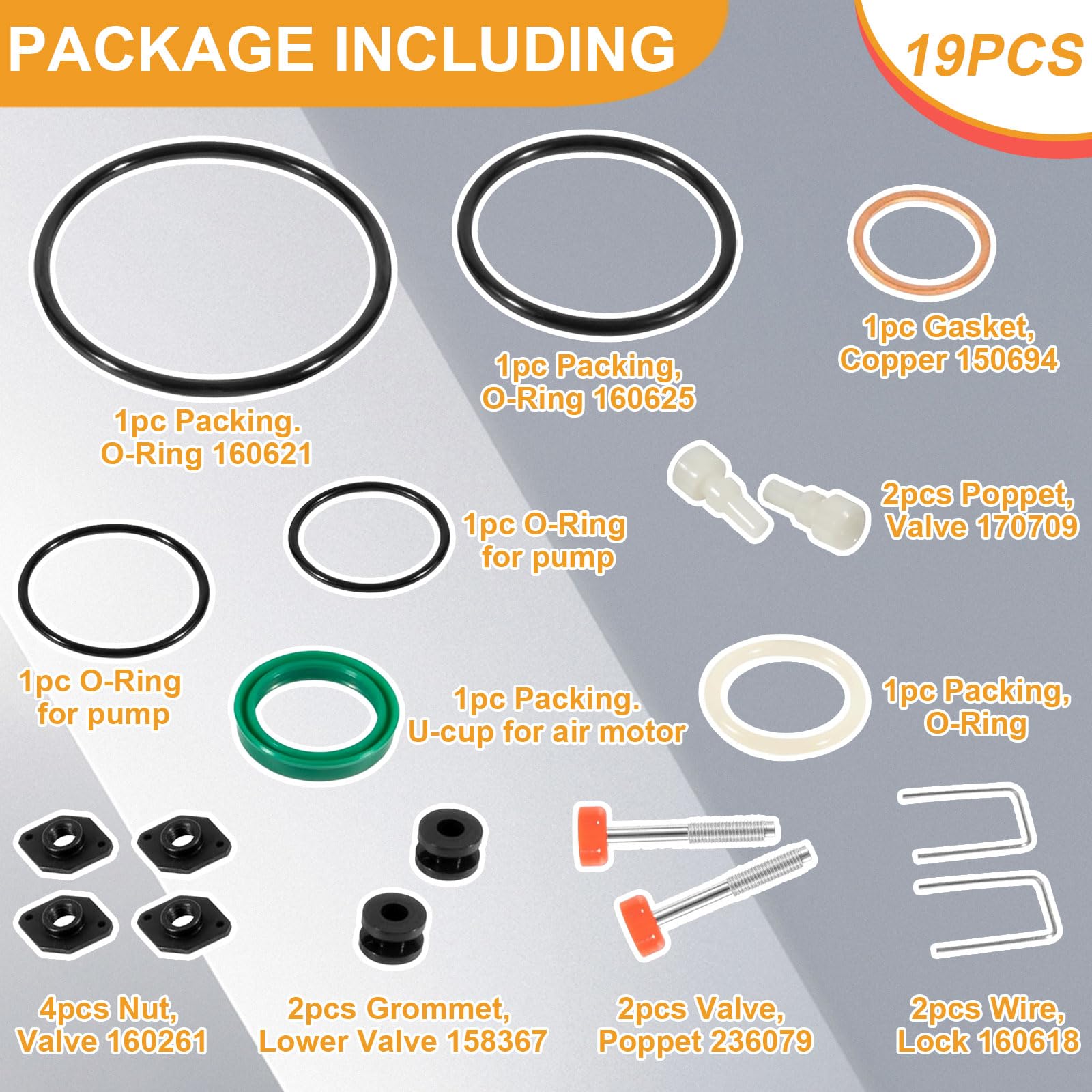Amazon.com: 238286 Repair Kit Compatible with Graco 5:1 Ratio Fire